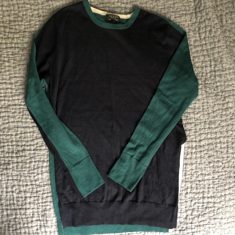 Rag and Bone color block cashmere sweater
